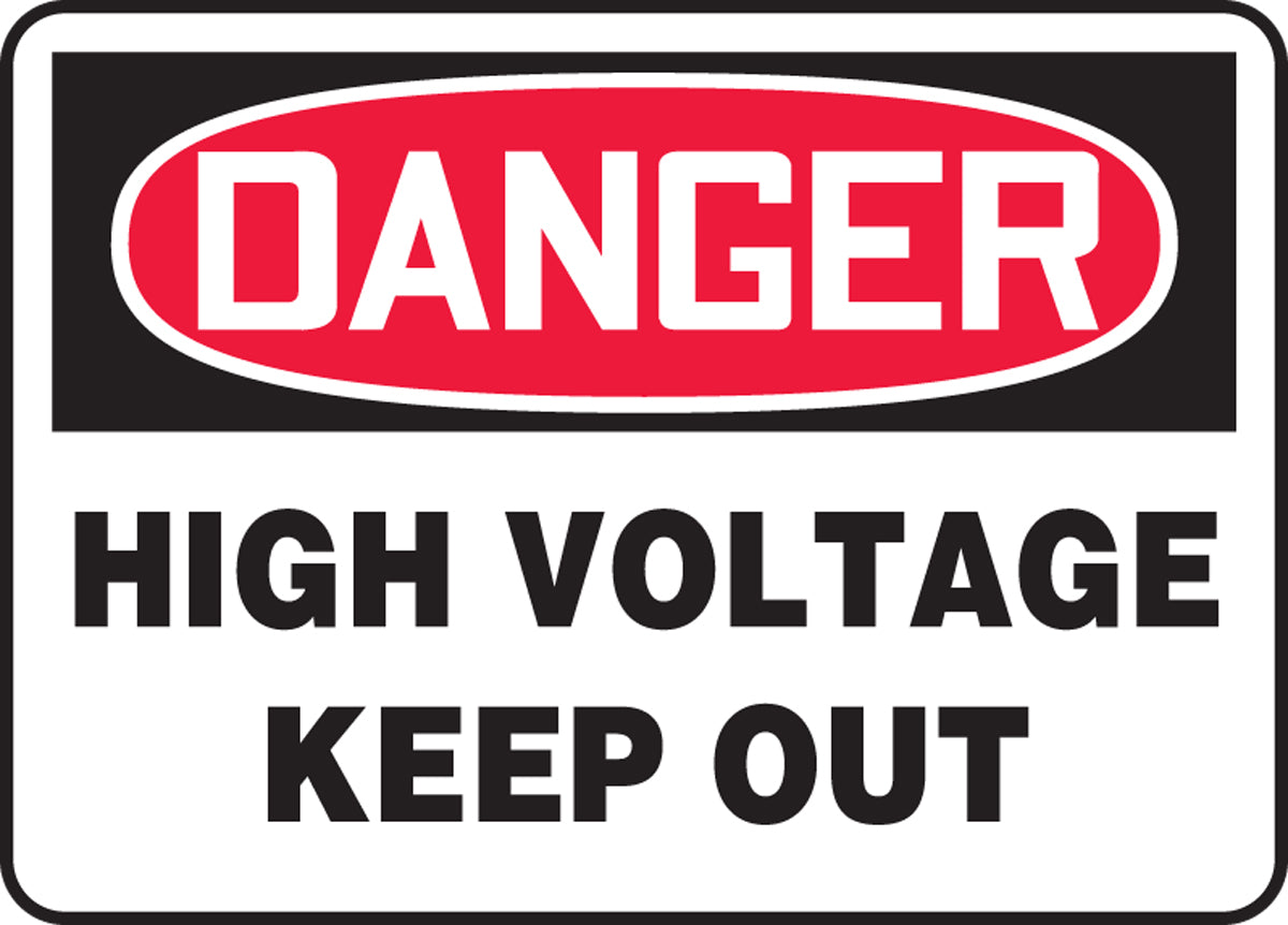 Safety Sign - DANGER HIGH VOLTAGE KEEP OUT