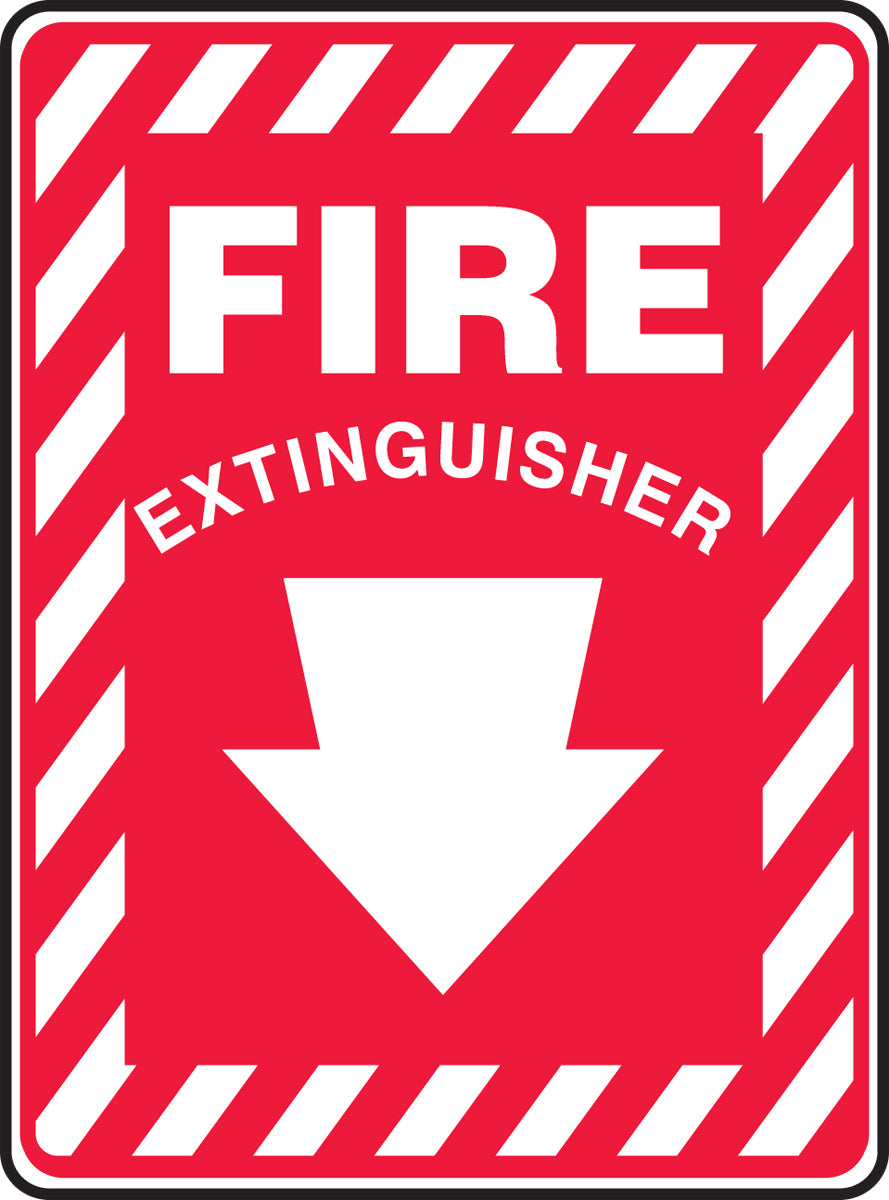 Safety Sign - FIRE EXTINGUISHER (Arrow)