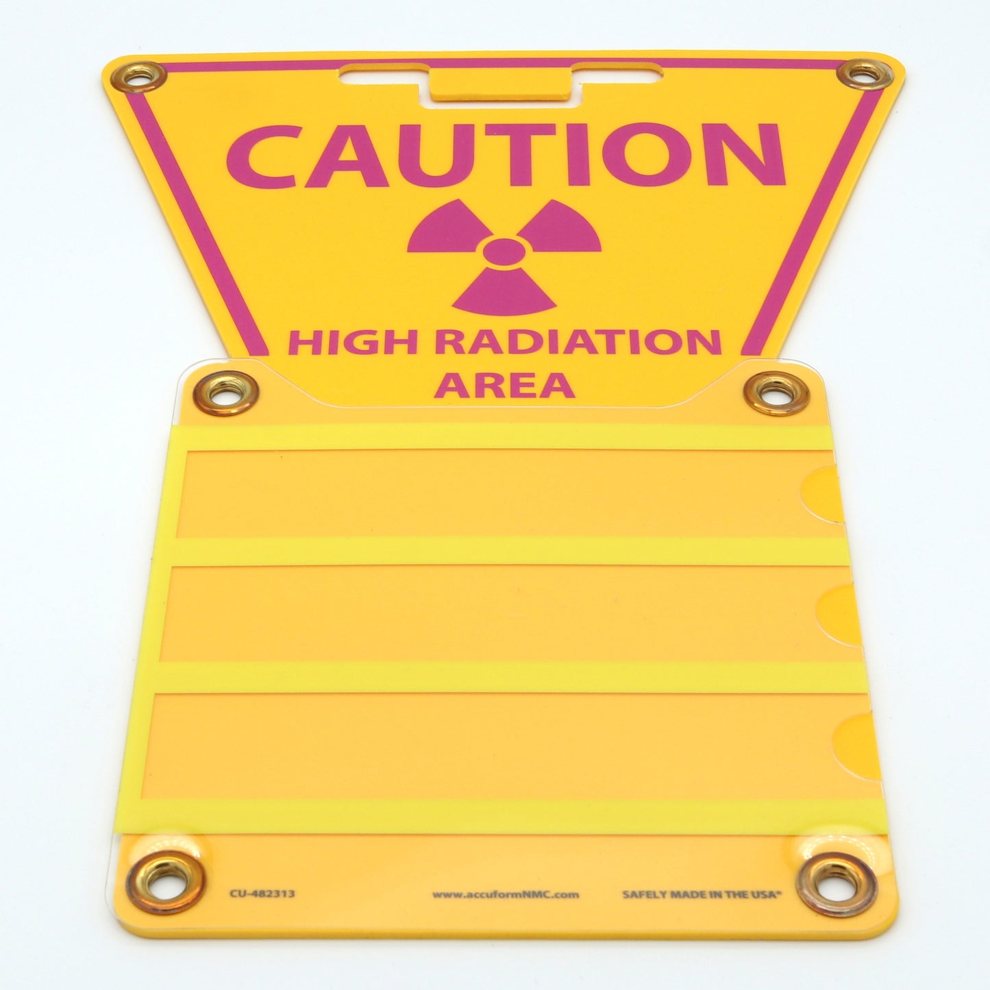 3-Pocket Triangle Sign: High Radiation Area