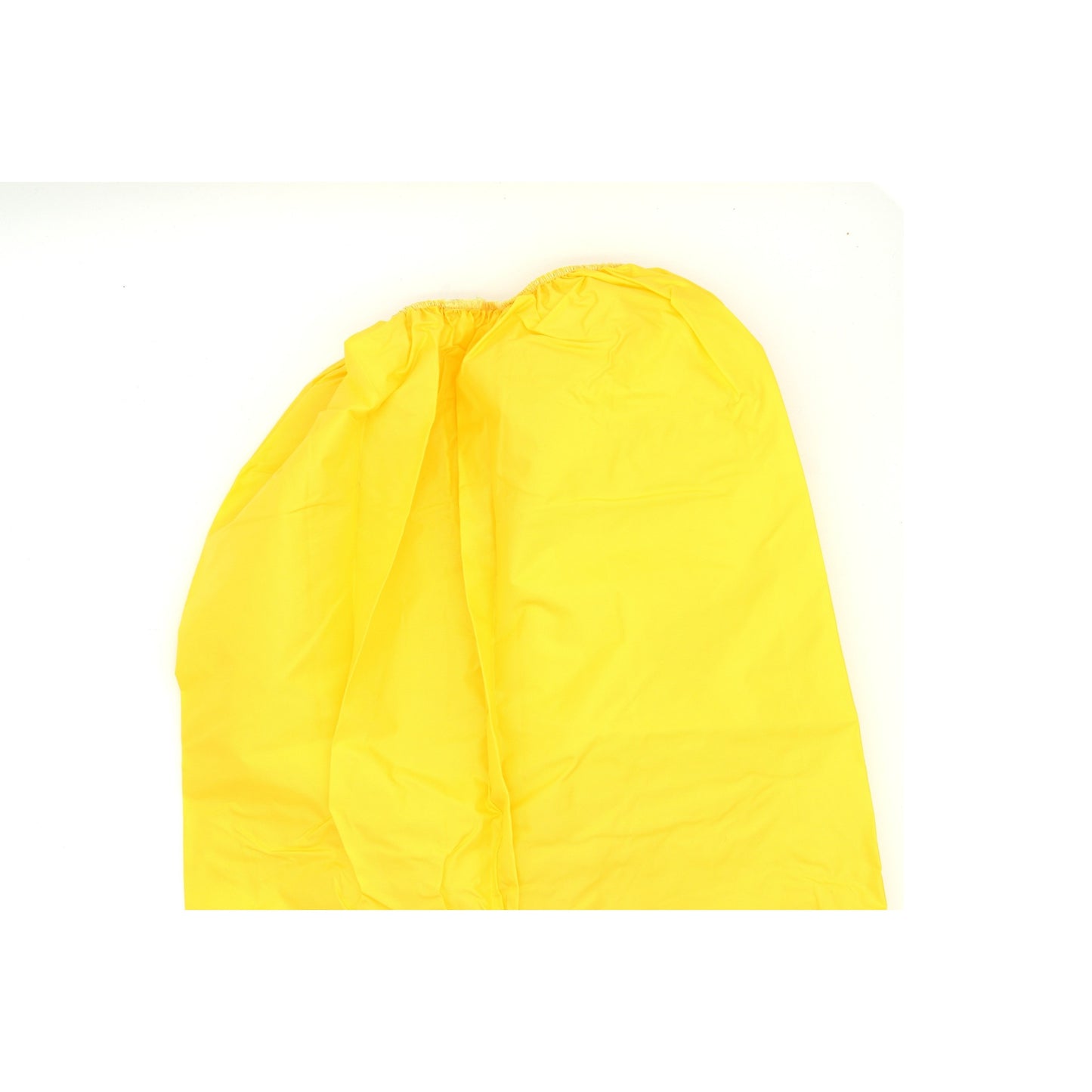 Yellow drawstring bag on a white background