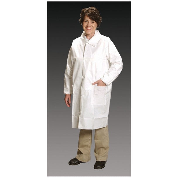 Comfortech Labcoat - Snap Front - Elastic Cuffs - White - CASE OF 25