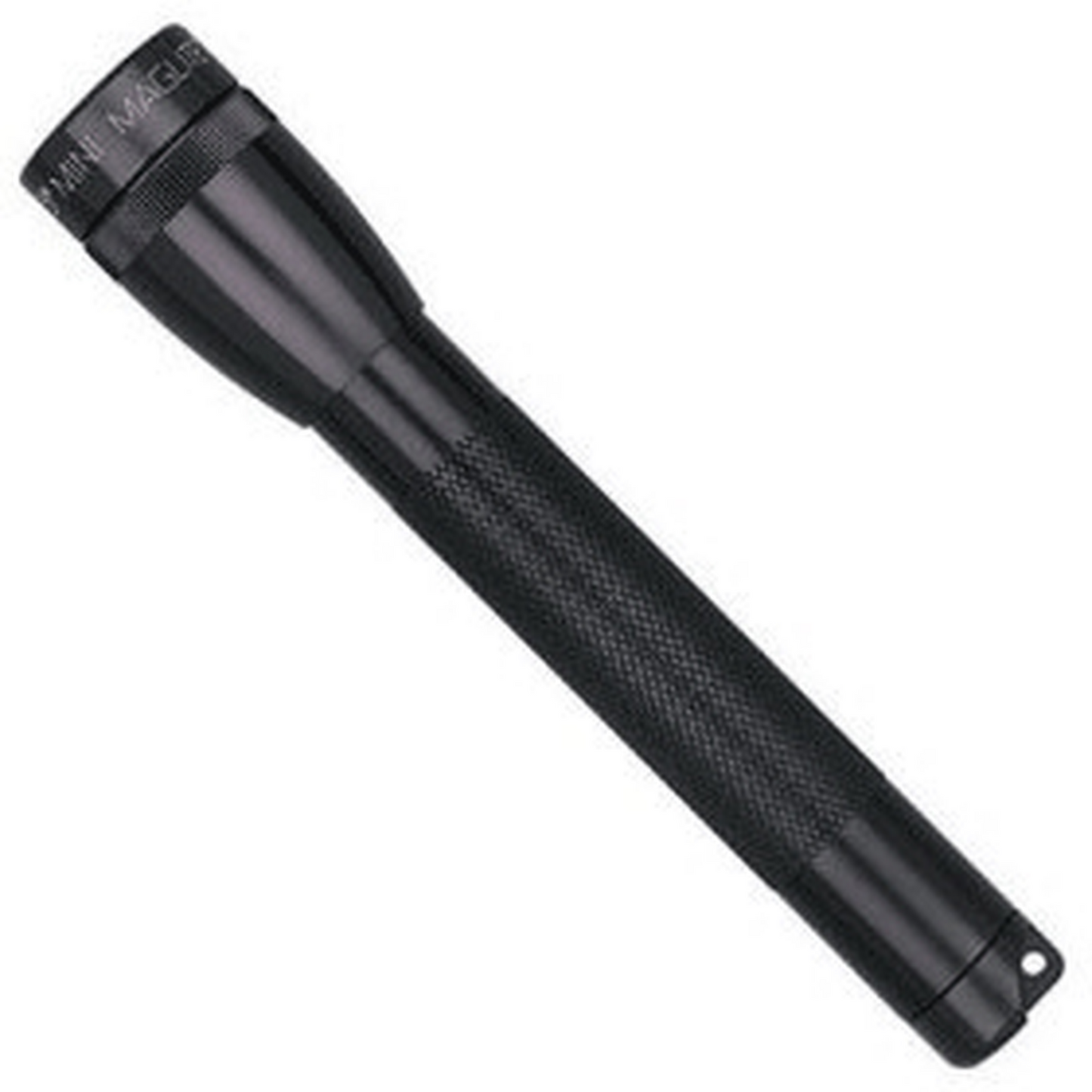 Black flashlight on a white background