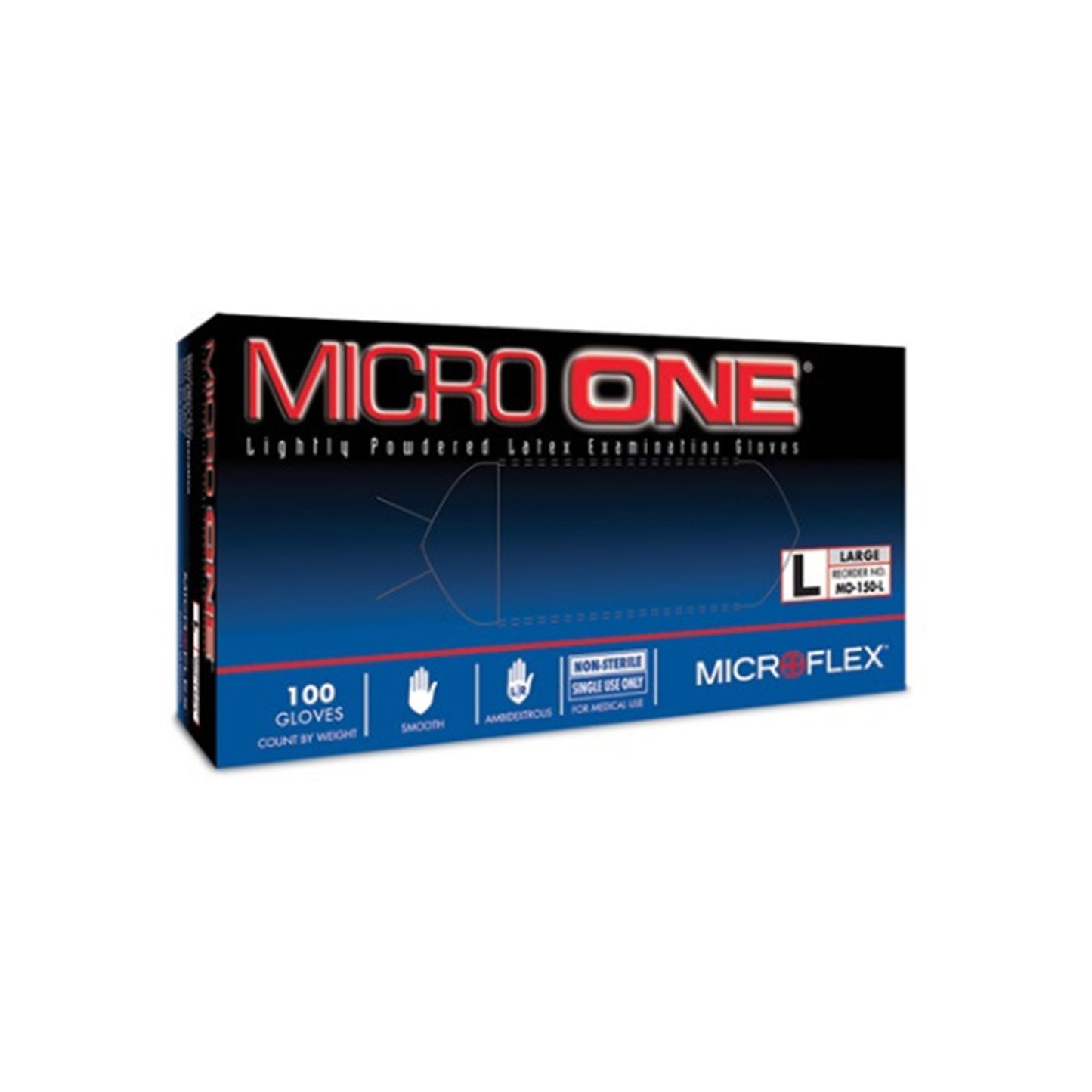 Microflex Micro One Exam Grade - 5.5 Mil, 9.5in Latex Disposable Gloves 100 Each/box, 10 Boxes/case