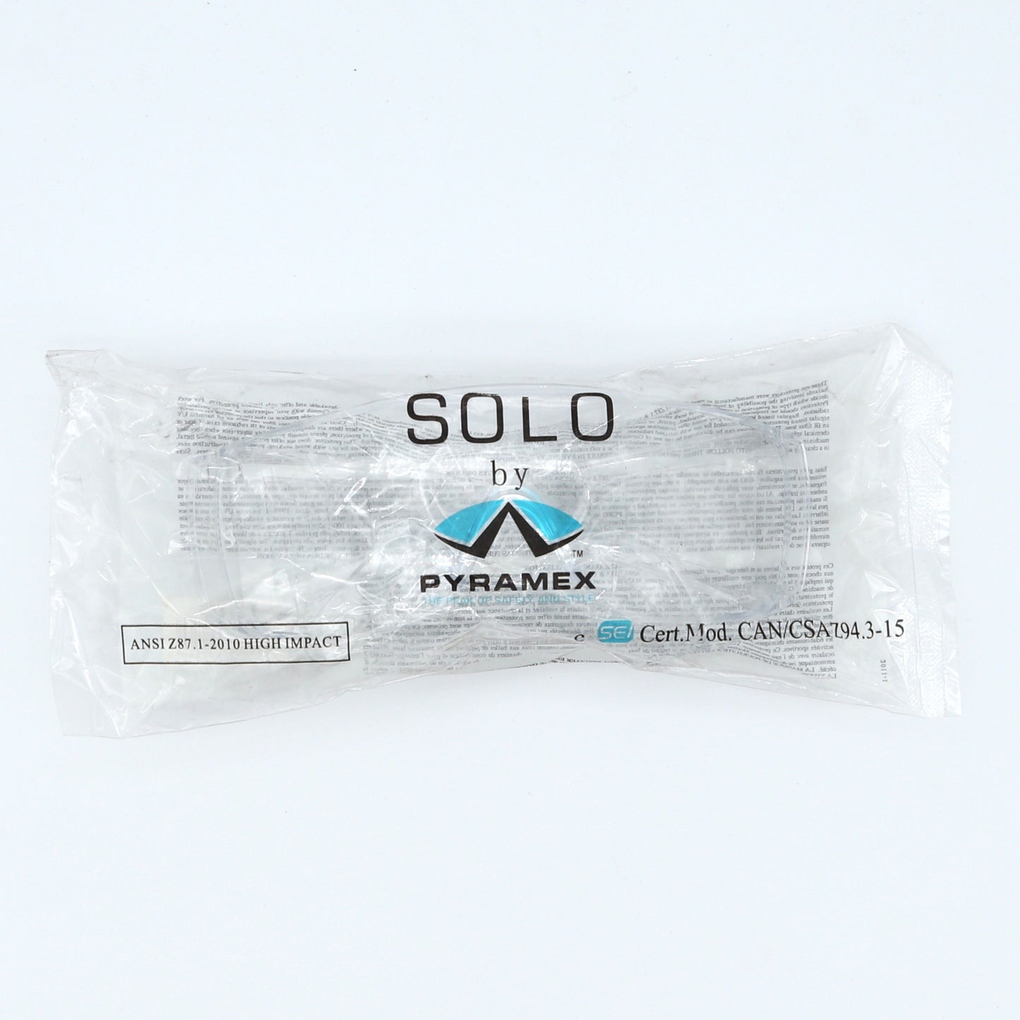 Pyramex Solo Uncoated Safety Glasses - Clear Lens Color - CASE OF 12