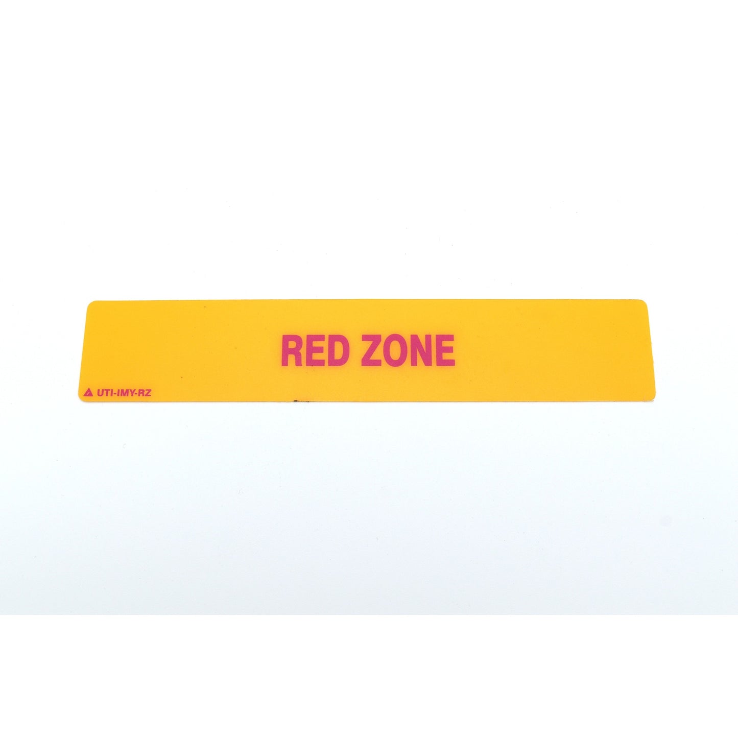 Yellow headband with 'RED ZONE' text on a white background