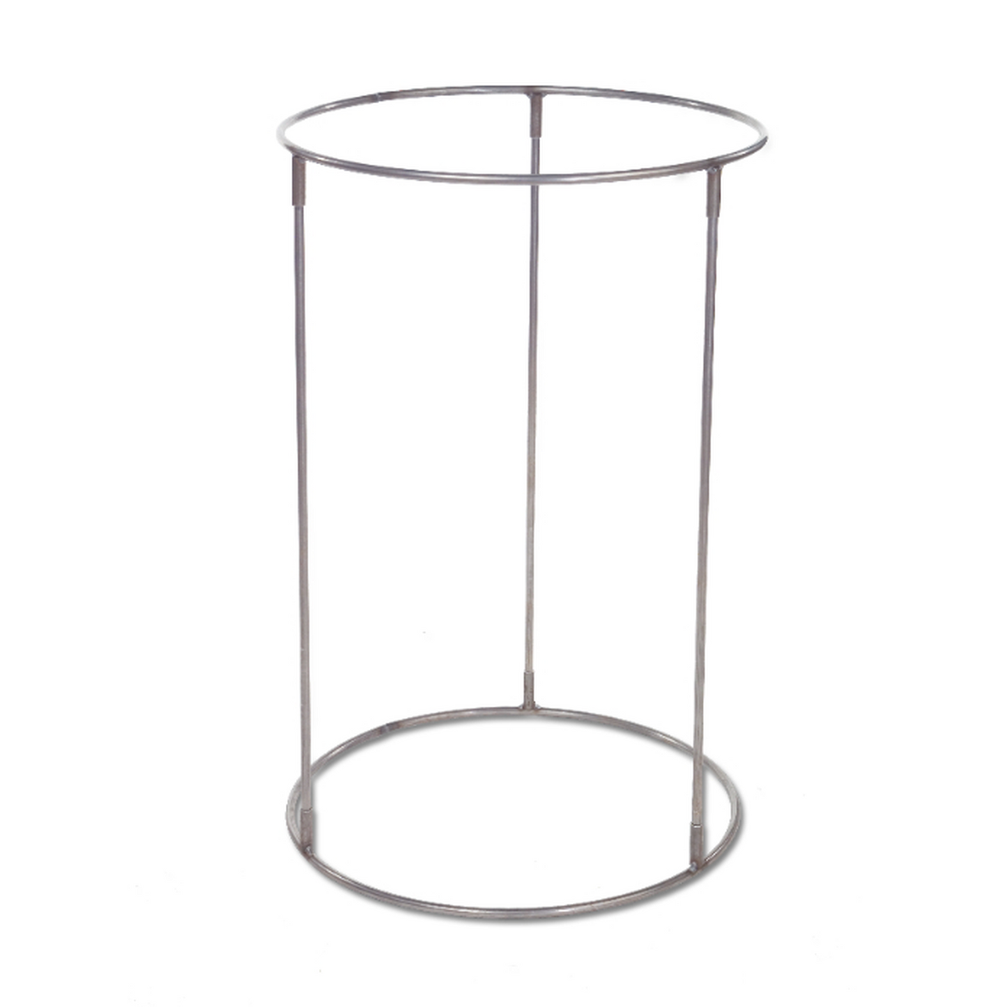 Metal round bag holder on a white background