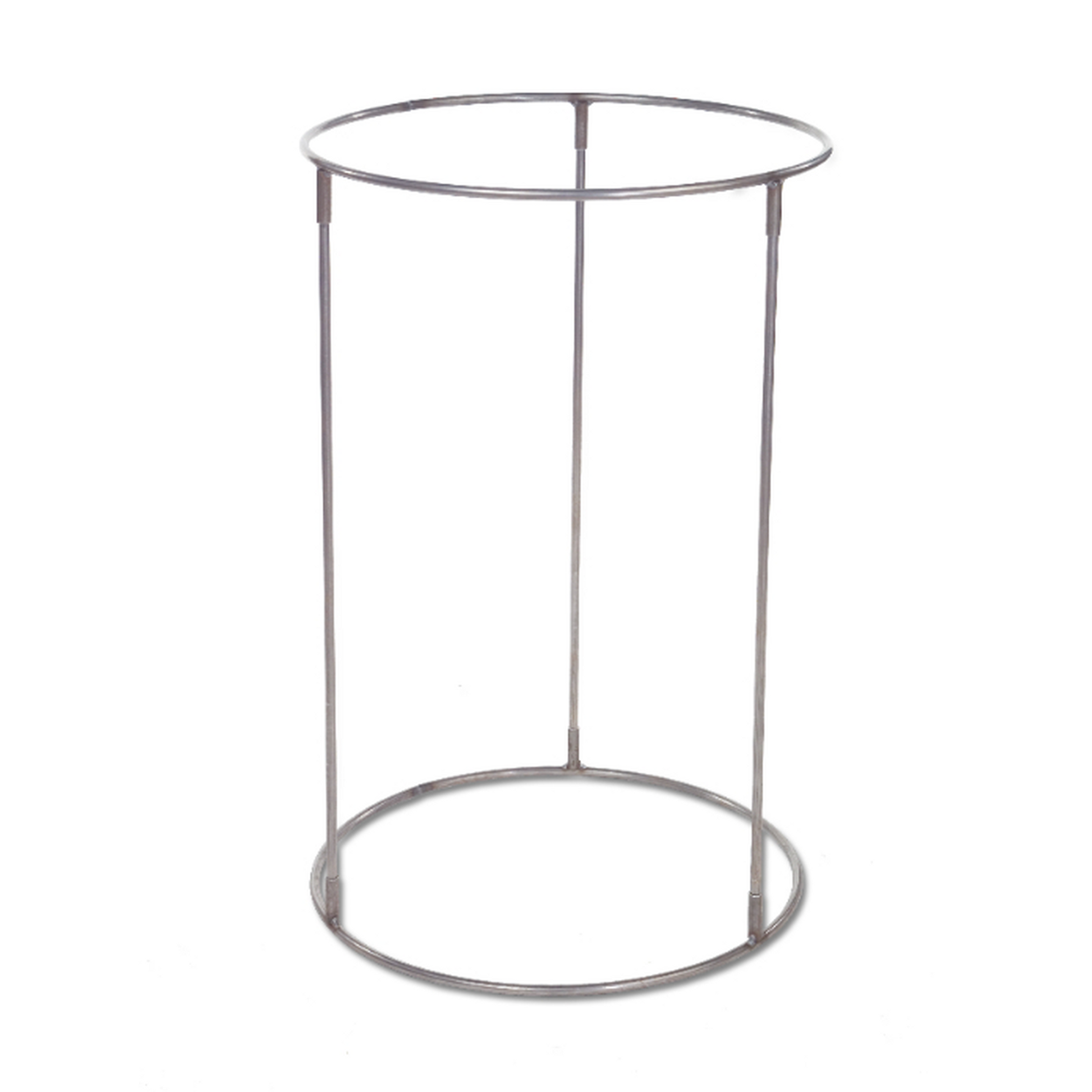 Metal round bag holder on a white background