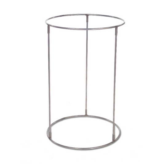 Metal round bag holder on a white background