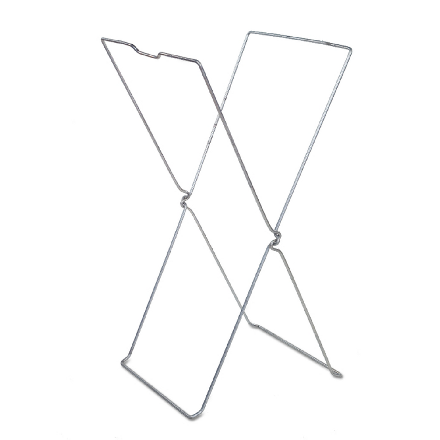 Metallic butterfly-shaped bag holder on a white background
