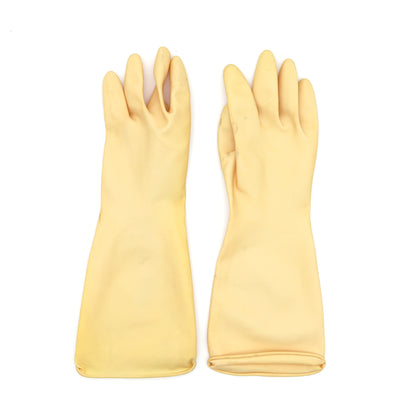 15in Rubber Glove - 18mil - Ivory - With Unitech Logo Stamped In Red  - CASE OF 100