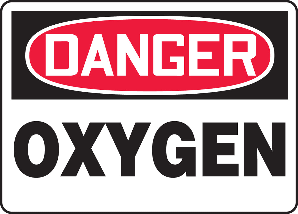 Safety Sign - DANGER OXYGEN
