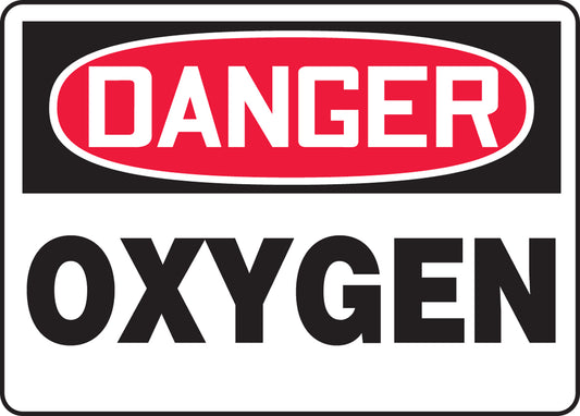 Safety Sign - DANGER OXYGEN