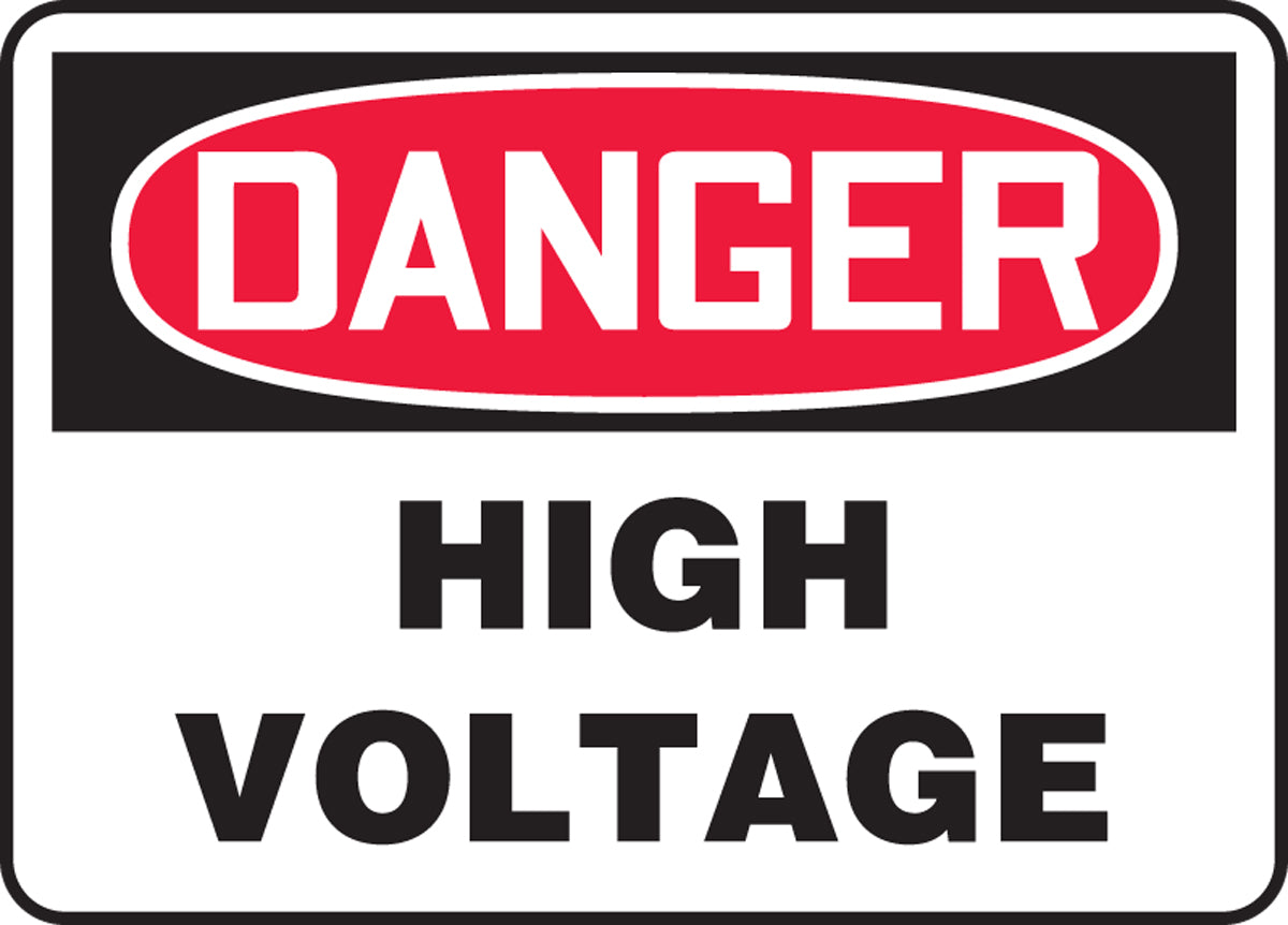 Safety Sign - DANGER HIGH VOLTAGE