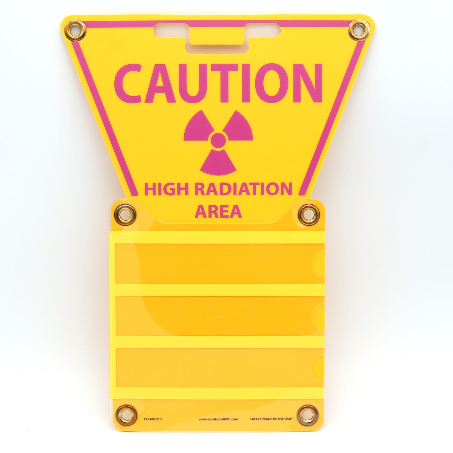 3-Pocket Triangle Sign: High Radiation Area