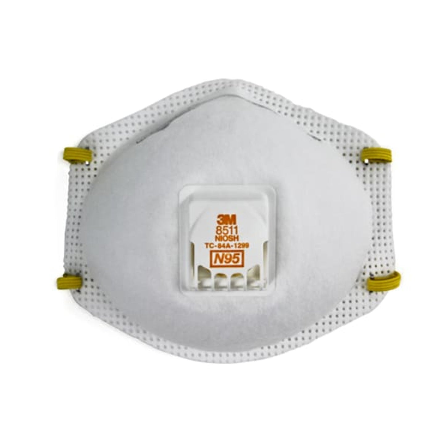 3M N95 Disposable Respirator - Cool Flow Exhalation Valve, Dual Headstrap, Nose Clip - CASE OF 8