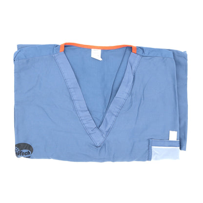 Innerall Scrub Shirt - Long Sleeve - Postman Blue - 100% Cotton - CASE OF 50