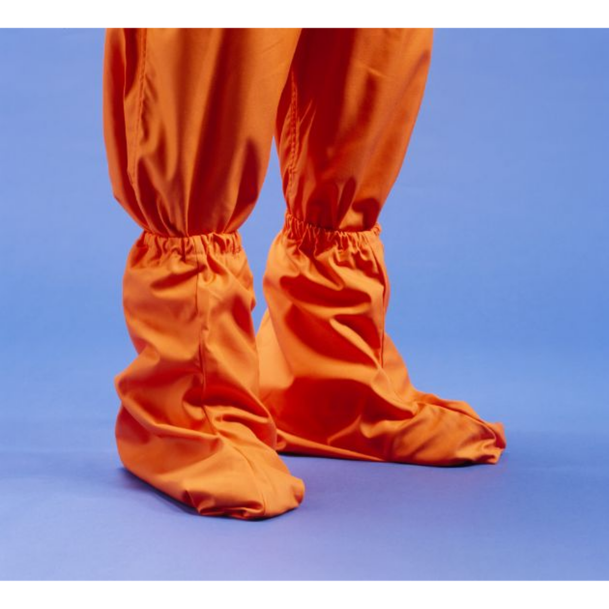 Orange show covers on a blue background
