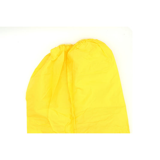 Yellow drawstring bag on a white background