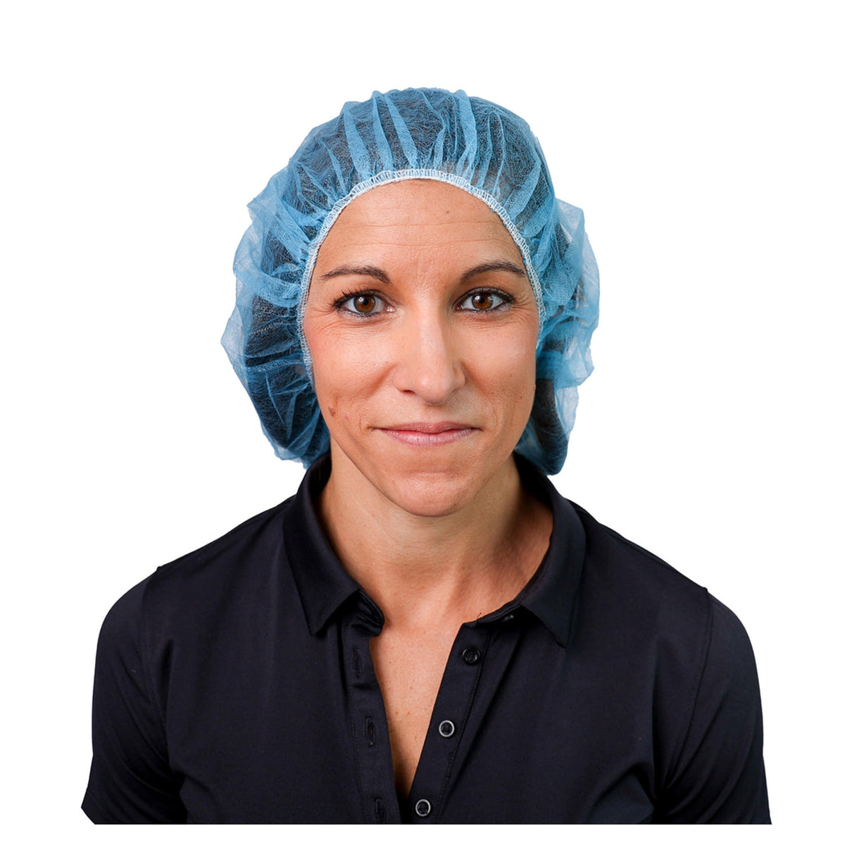 Blue Bouffant Cap - 24in, 100 Percent Polypropylene, 100 Each/bag