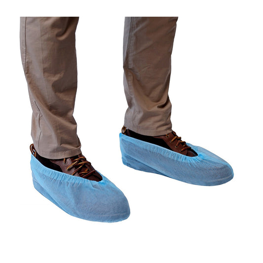 Blue Non-skid Shoe Covers - Blue With White Tread On Sole, 300 Each/case