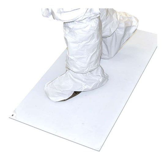 Tacky Mat 24in X 36in - Polyehtylene Film, Numbered Tabs/sheet, White