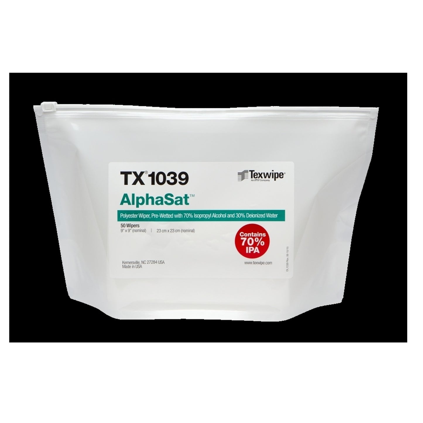Alcohol Wipes - Size: 9in X 9in; Material: Pre-wetted With 70% IPA; Packaged: 50 Wipers/reclosable Bag, 4 Bags/case