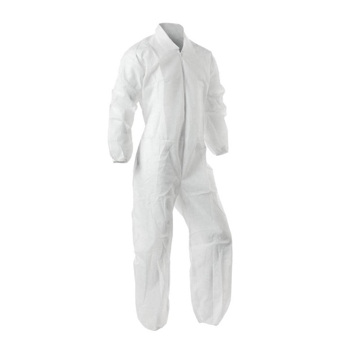 Comfortech Coverall - Zip Front, Elastic Cuff And Ankles, White