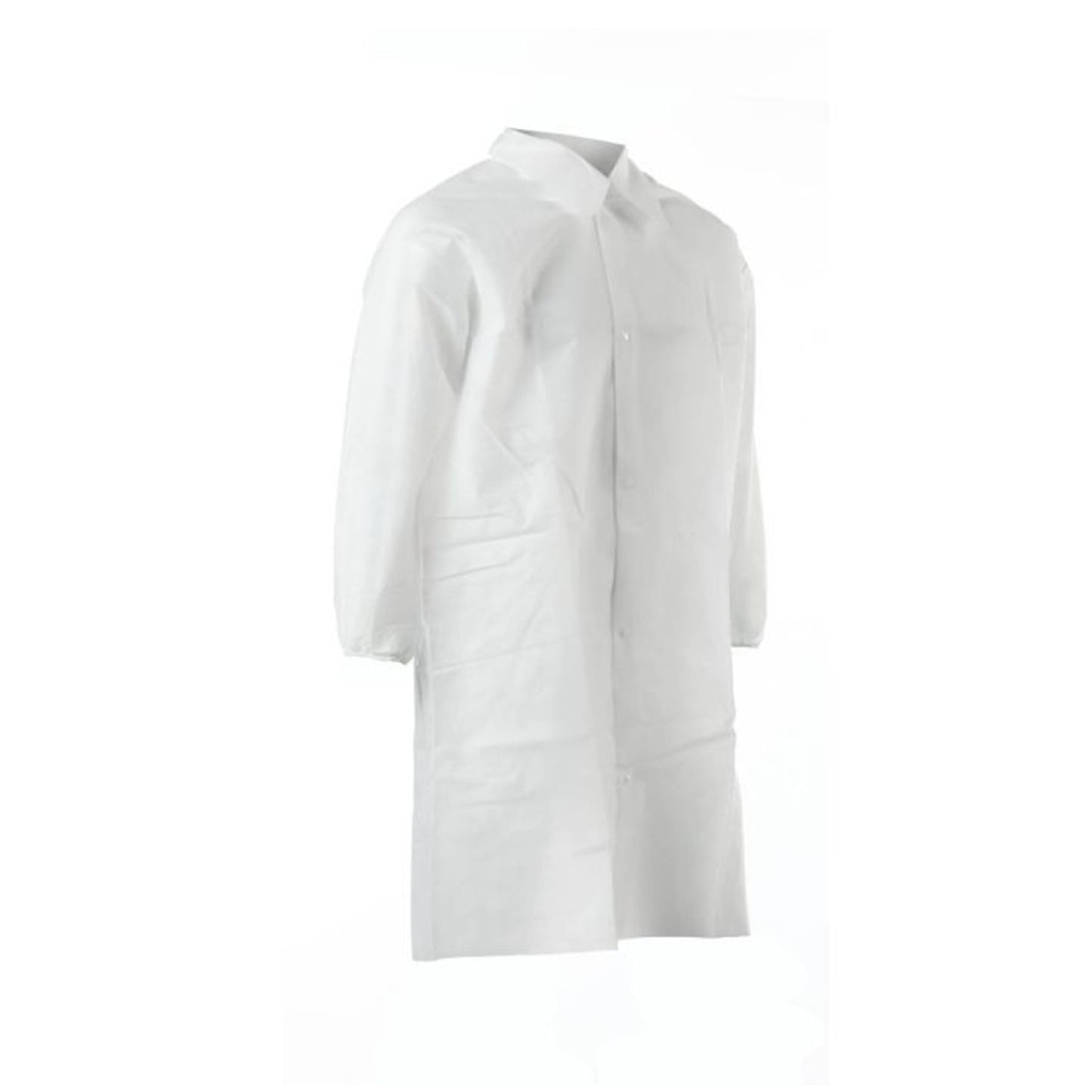 Comfortech Frock - Snap Front With Elastic Cuff, White, 25 Each/case