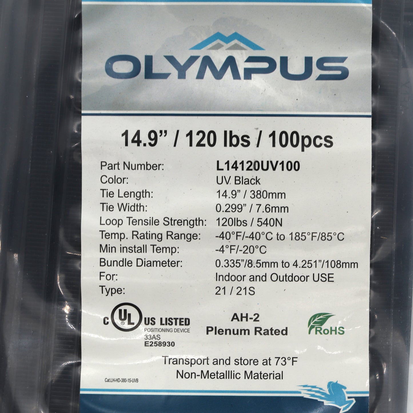 Cable Tie - Locking - 14.5in - Weather Resistant Nylon  - CASE OF 10
