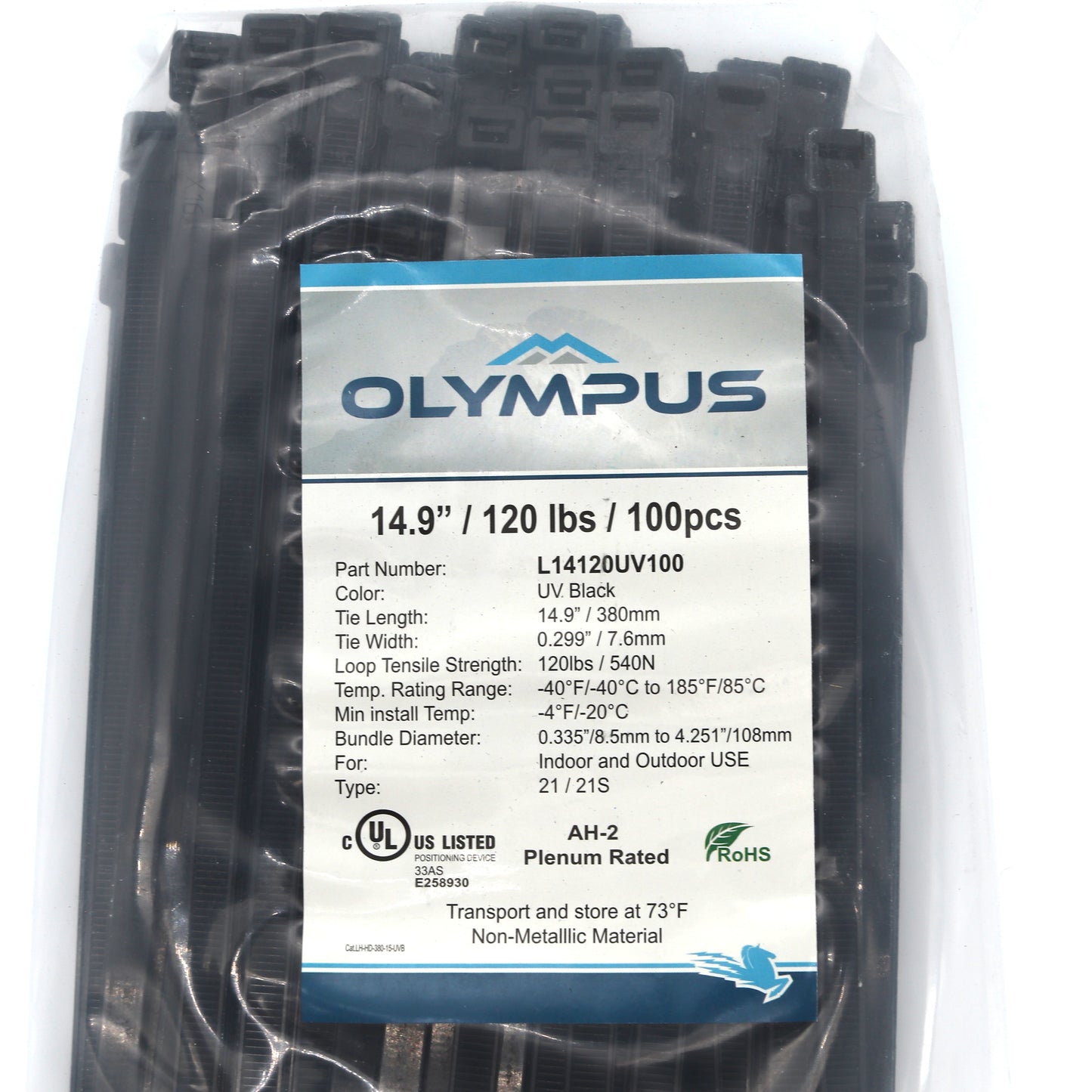 Cable Tie - Locking - 14.5in - Weather Resistant Nylon  - CASE OF 10