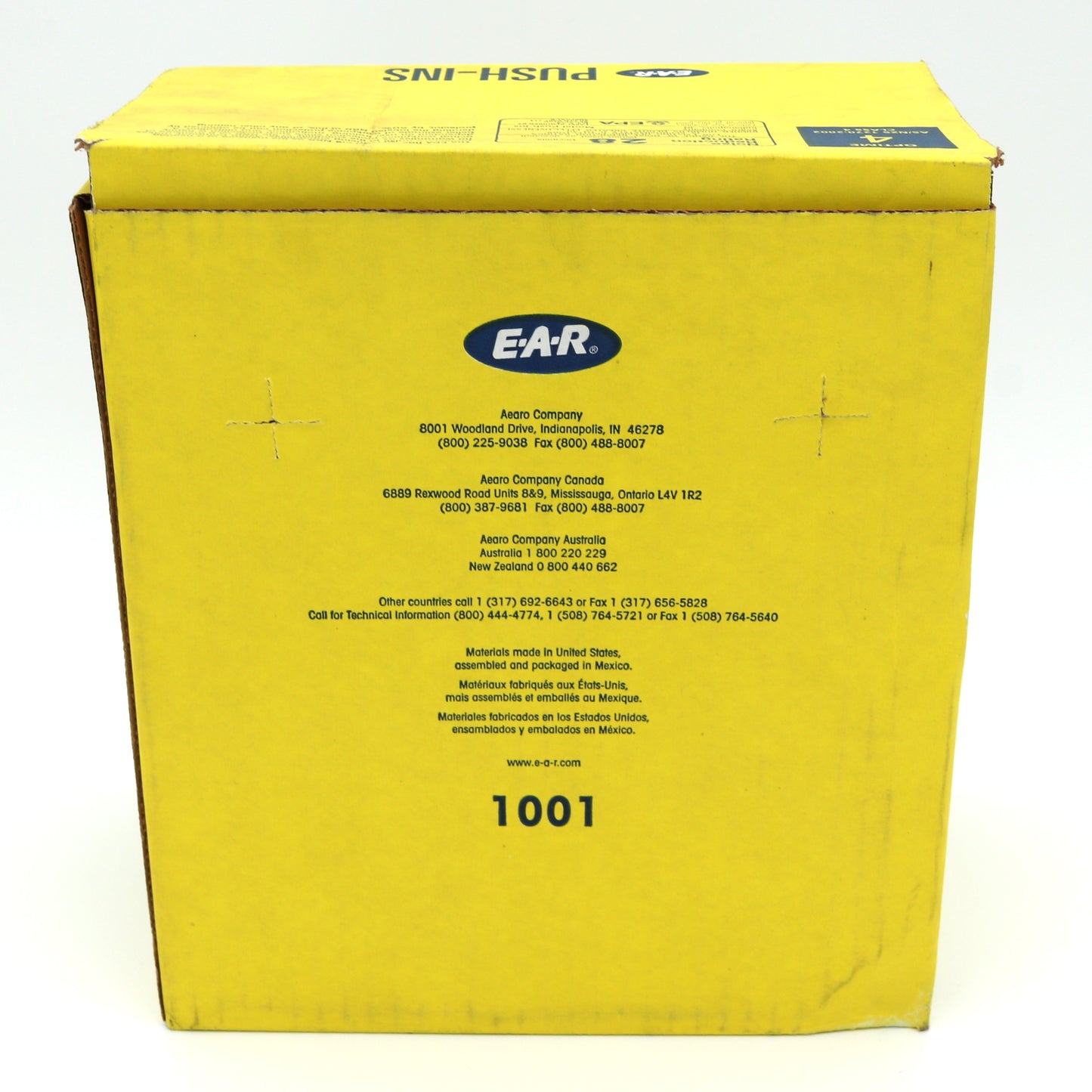 3M Push-In Corded Earplugs -100 Pair Per Box