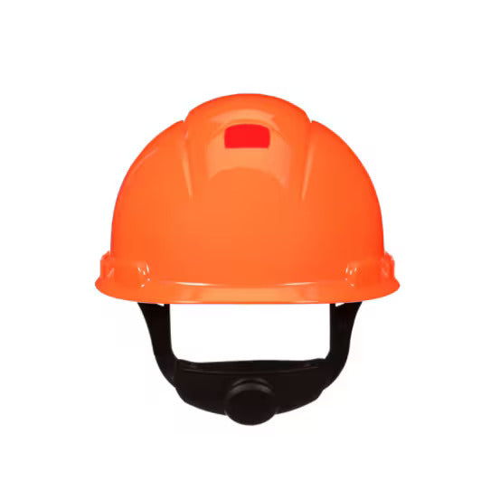 3M Securefit Hard Hat - 4-point Pressure Diffusion Ratchet Suspension, With Uvicator, Hi-viz Orange - CASE OF 20
