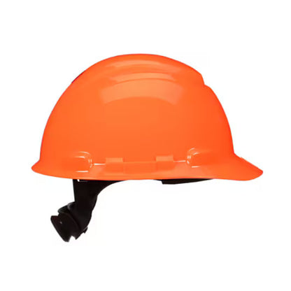 3M Securefit Hard Hat - 4-point Pressure Diffusion Ratchet Suspension, With Uvicator, Hi-viz Orange - CASE OF 20