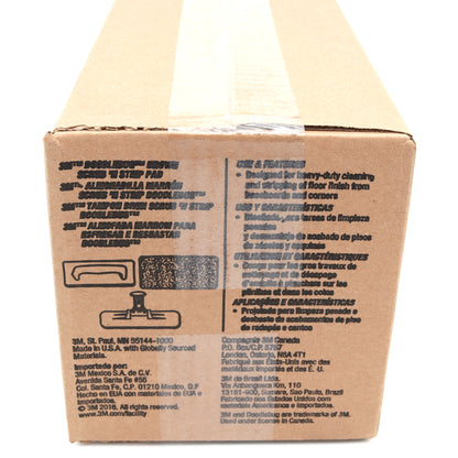 3M Doodlebug Brown Scrub N Strip Pad 8541 - 4.625in X 10in - CASE OF 20