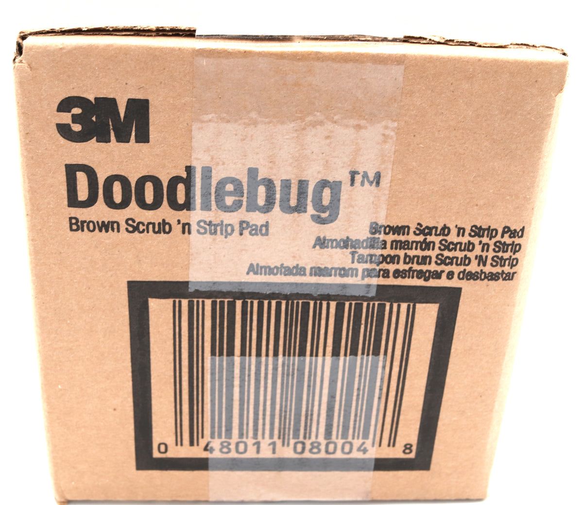 3M Doodlebug Brown Scrub N Strip Pad 8541 - 4.625in X 10in - CASE OF 20