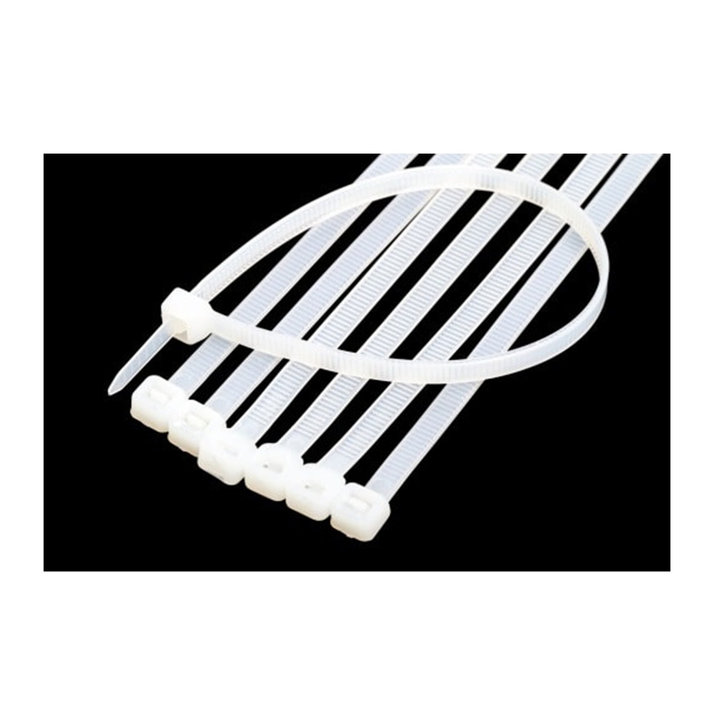 8in Cable Tie - Natural Color, 50 Lb Tensile Strength, 1000 Each/bag