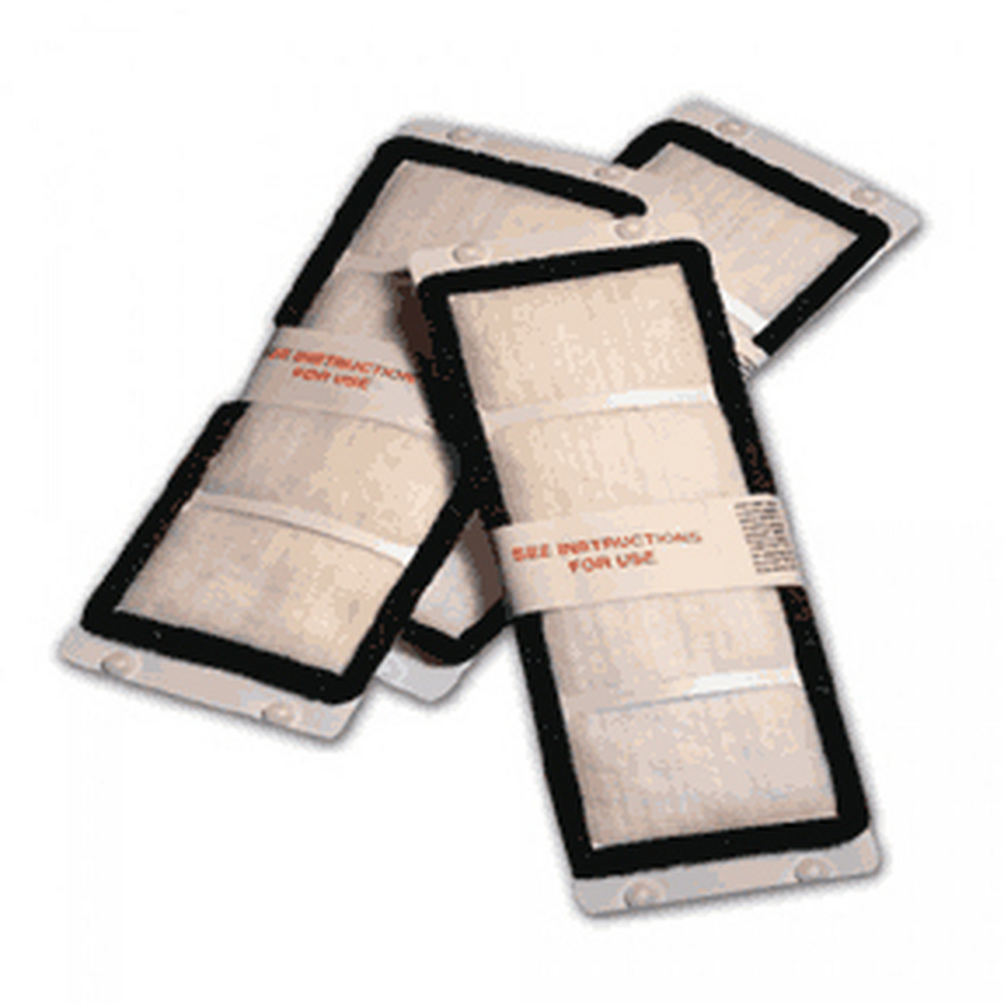 Set of air filter cartridges on a white background