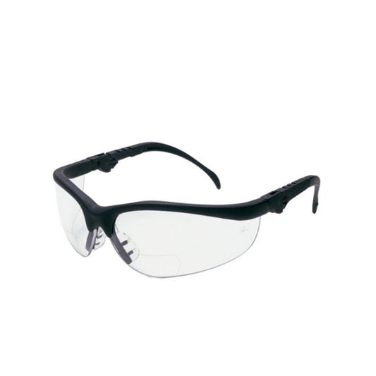 Safety Glass - Crews Klondike Plus Readers, Black Frame, +1.0 Clear Lens
