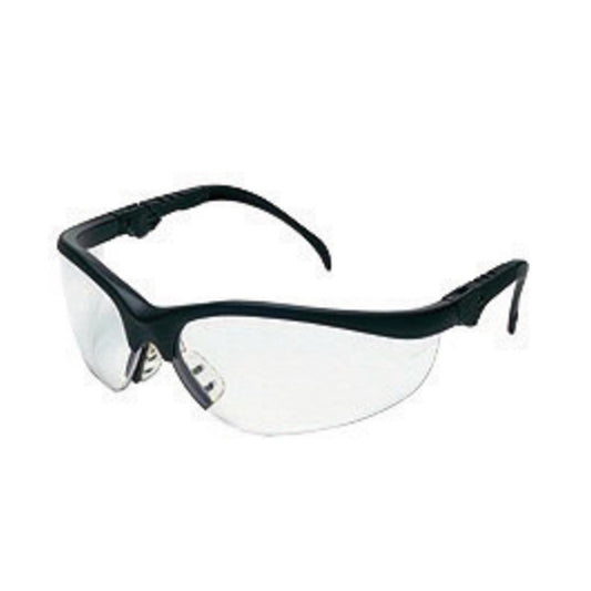 Crews Klondike Plus - Safety Glass, Black Frame, Clear Anti-fog Lens