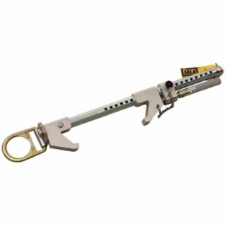 Metallic tool with a flexible shaft and handle on a white background
