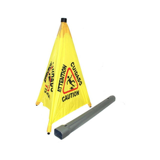 Impact 31in Popup English/Spanish Wet Floor Sign - Yellow/black
