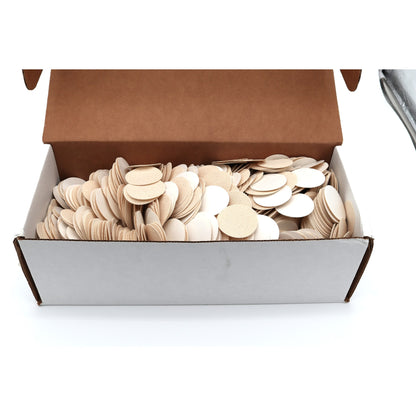 Box filled with smears on a white background