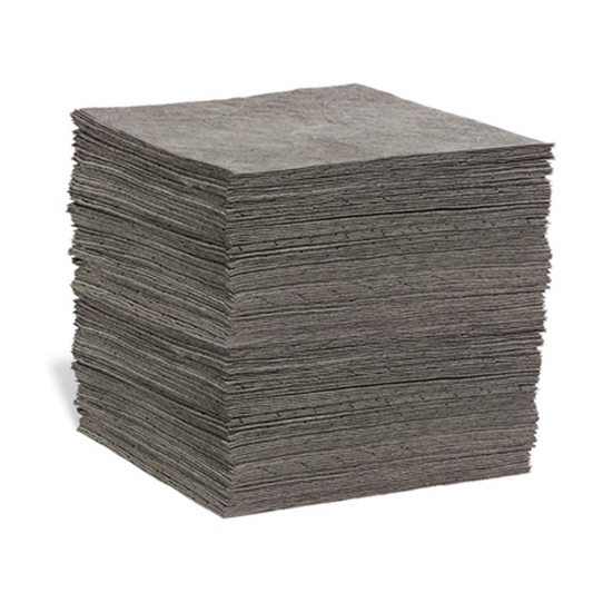 Stack of gray napkins on a white background