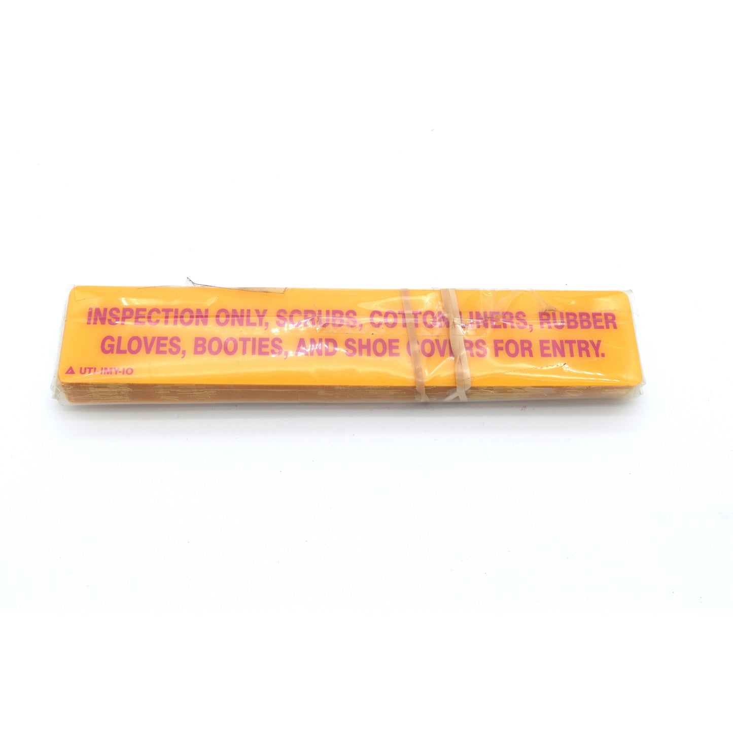 Yellow packaging with text on a white background