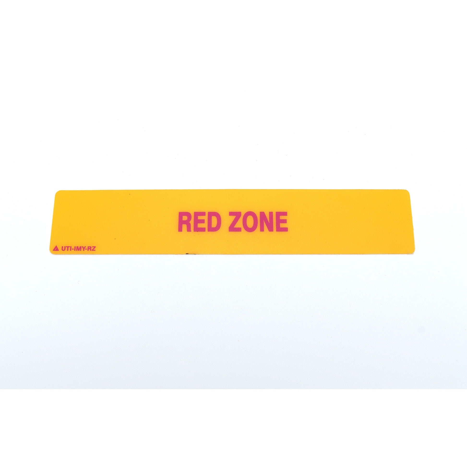 Yellow headband with 'RED ZONE' text on a white background