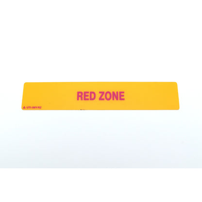 Yellow headband with 'RED ZONE' text on a white background