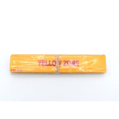 Yellow rectangular object with 'YELLOW ZONE' text on a white background