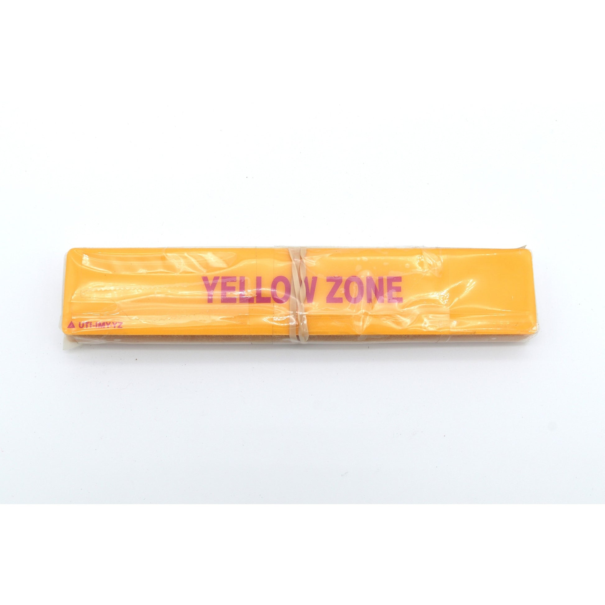 Packaged product with 'Yellow Zone' branding on a white background