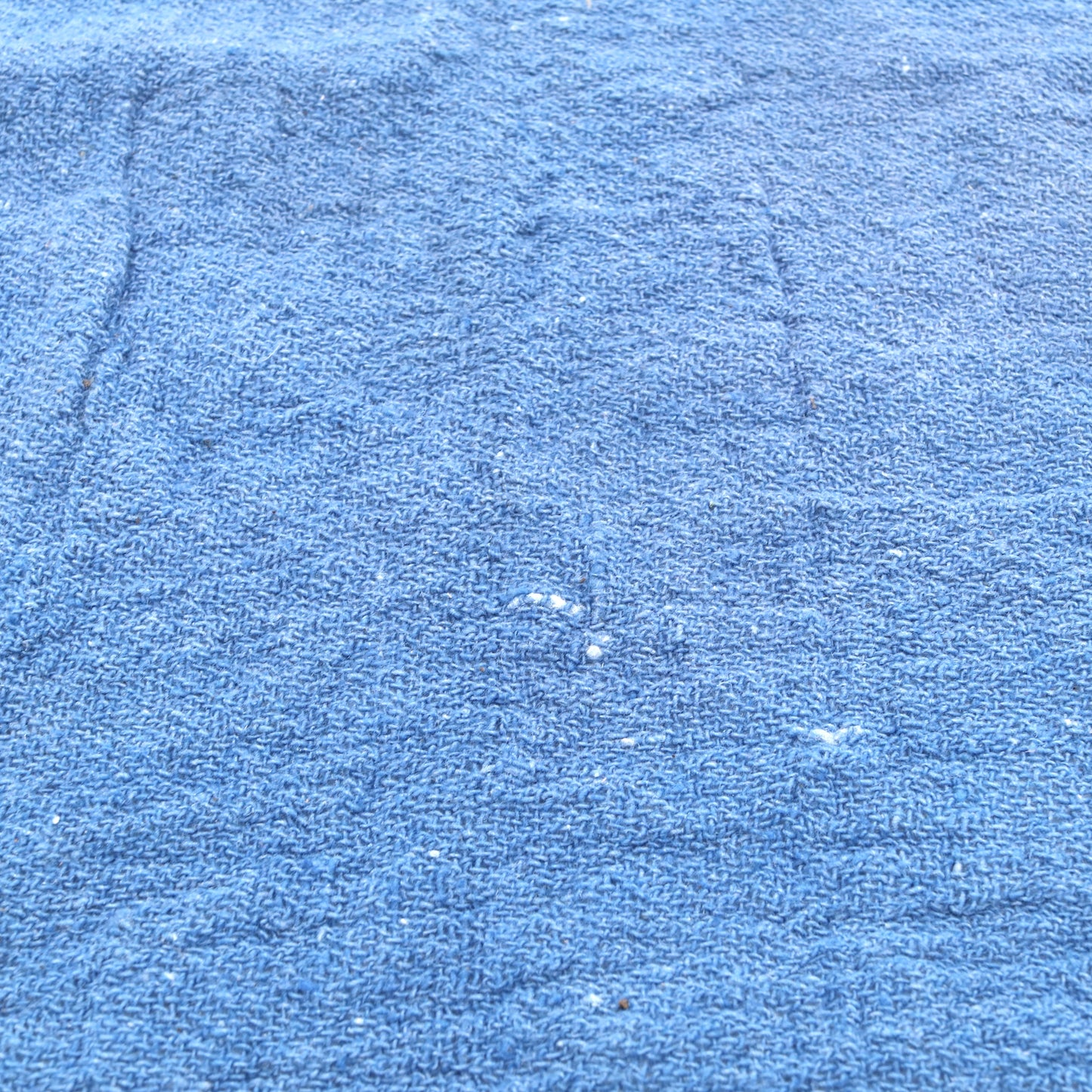 Close-up of blue fabric texture
