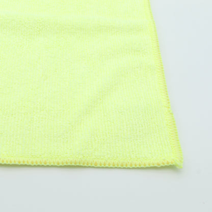 Yellow microfiber cloth on a white background